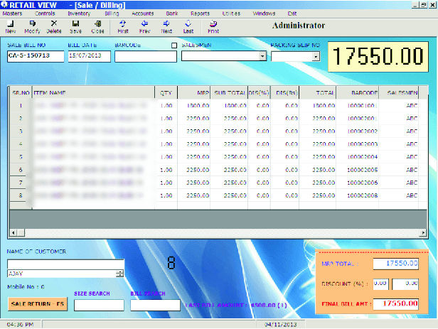 Easy Billing in Retail View POS